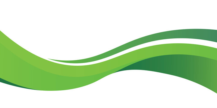 Green creative wave business banner background. vector illustration modern wave desain