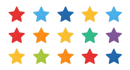 Obraz premium colorful star shapes, bright star stickers, playful clip art stars, educational decoration icons, fun classroom graphics, decorative star collection, vibrant school stickers, cheerful star symbols, cu