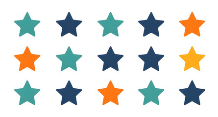 Fototapeta premium colorful star shapes, bright star stickers, playful clip art stars, educational decoration icons, fun classroom graphics, decorative star collection, vibrant school stickers, cheerful star symbols, cu