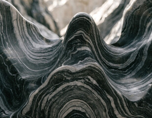 Obraz premium A black and white image of a wavy surface
