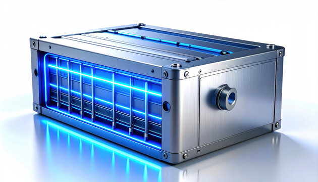 Hydrogen energy potential industrial generator technology Metal industrial hydrogen energy potential generator technology power module with blue