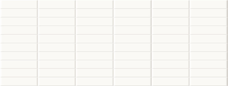 White brick wall texture, seamless cladding tile. Modern minimalist square geometric background. White ceramic tile for kitchen or bathroom. 