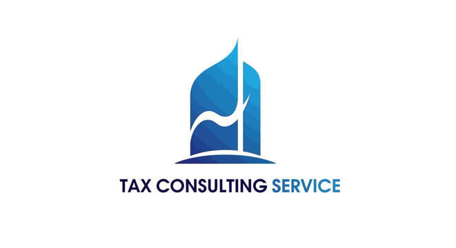 Modern Tax Consulting Service Logo Depicting Financial Expertise.