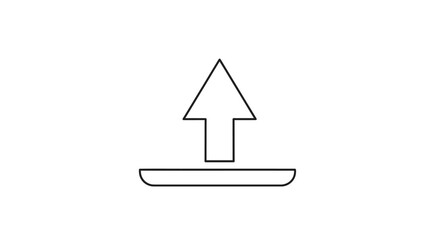 Fototapeta premium A 3d business concept illustration featuring a red ribbon on a Christmas tree shaped like an up arrow symbol to represent success and growth in home finance