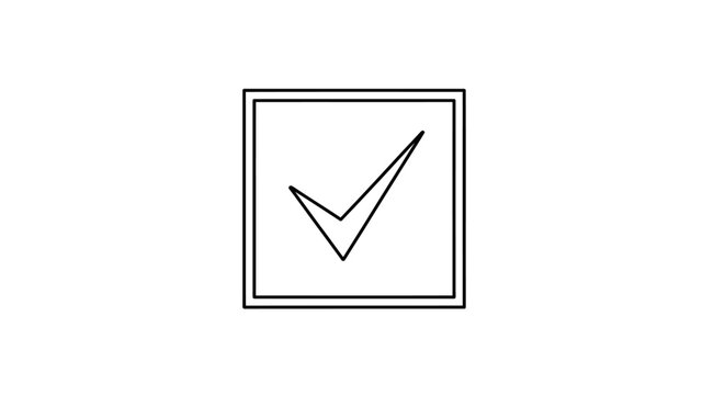 3d illustration of a green check mark symbol in a checkbox button as a web sign for choice and vote business element