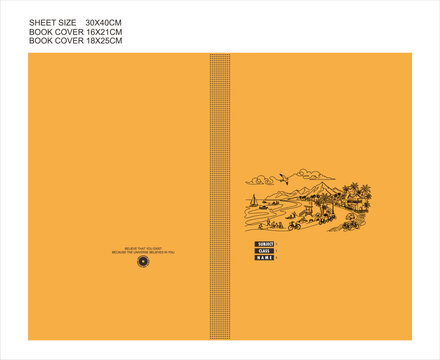 Minimalist Beach Life School Notebook Cover Design 30x40cm