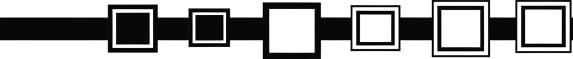 Obraz premium Black and White Squares on Black Line
