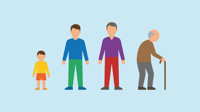 Illustration of people at different ages.