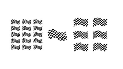 Fototapeta premium black and white checkered flag