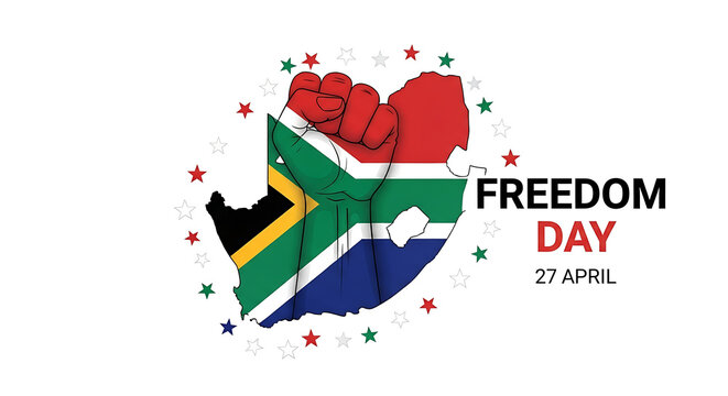South african freedom day celebration with heart