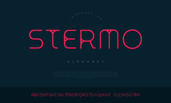 Stermo Elegant Modern Thin Line Display Font with Futuristic Sci-Fi Style for Luxury Tech Branding