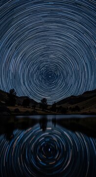 Celestial Dance Above a Mirrored World