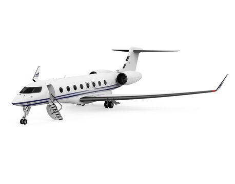 Private Jet Airplane Isolated