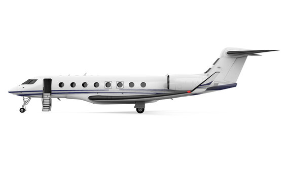 Private Jet Airplane Isolated
