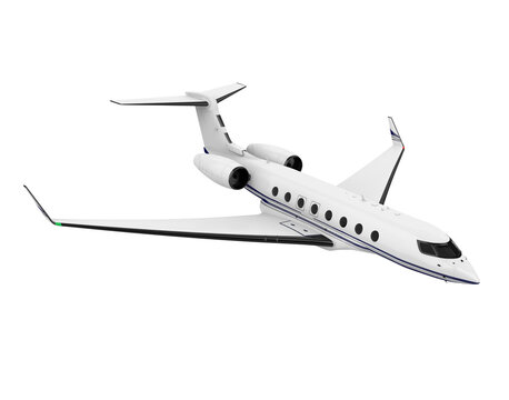 Private Jet Airplane Isolated