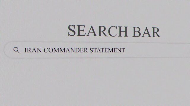 Iran commander statement Search Screens