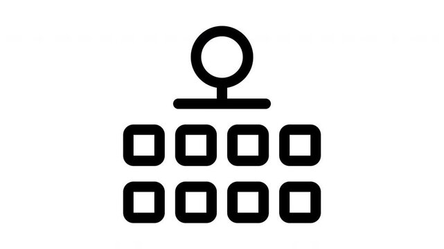 organization chart minimalist stroke animation
