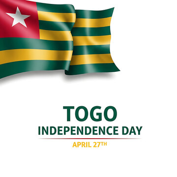 Togo flag on independence day celebration