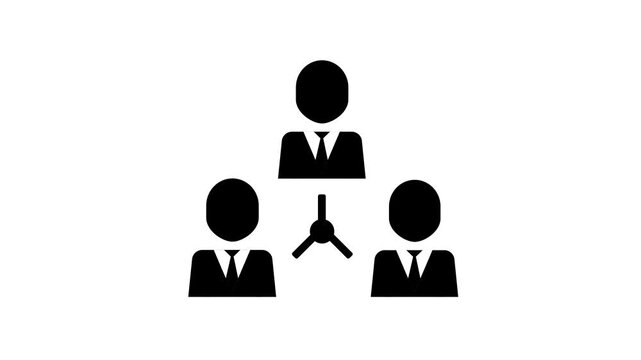Animated Teamwork Concept Pictogram Business Team Collaboration