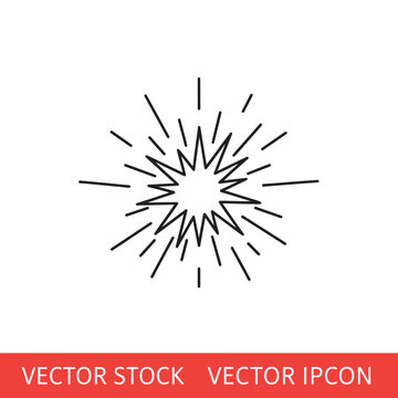 Black Lines Radiating from Center Point.