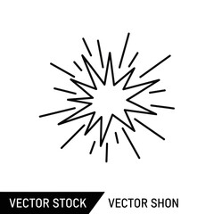 Fototapeta premium Explosion Icon Vector Graphic Design.
