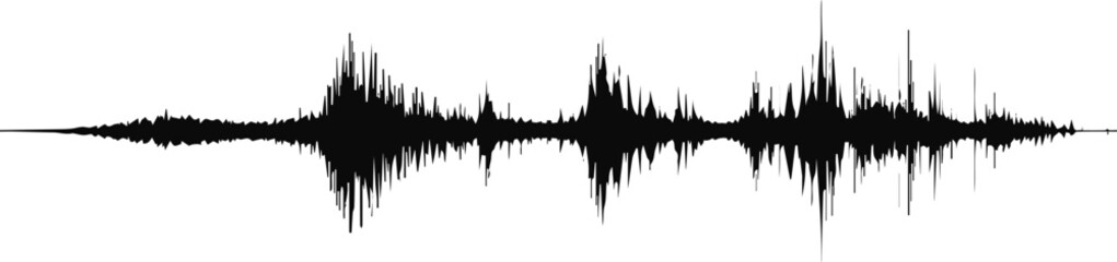 Audio waveform for music track timeline © Icon Stock