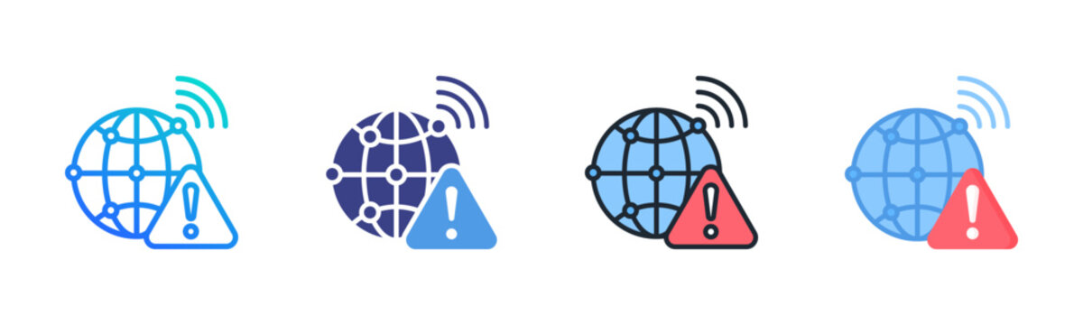 Danger Icon Set Multiple Style Collection