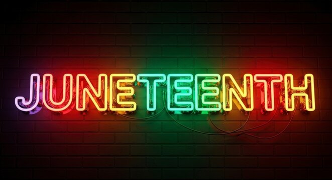 Juneteenth Celebration Neon Sign.