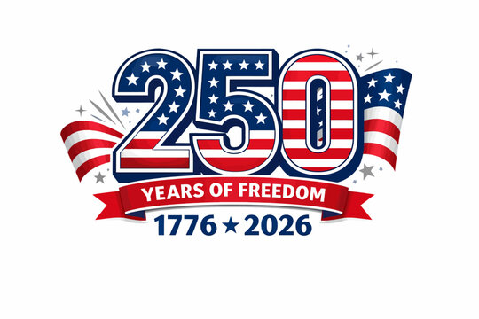 Celebrating 250 years of freedom a patriotic american commemoration design