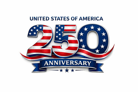 United states 250th anniversary logo a patriotic celebration of american history