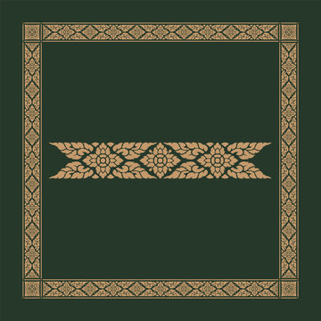 Khmer ancient frame ornament art