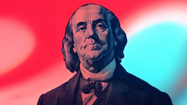 4K Artistic portrait of a thoughtful man with dramatic lighting and vibrant colors for educational and promotional use, educational, promotional, stock video