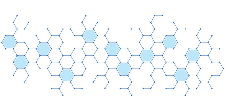 hexagon pattern. Texture bee comb grid. Flat vector illustration isolated on dark background.	