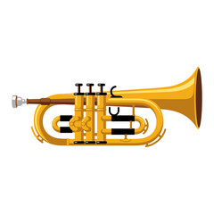 Obraz premium Vibrant Golden Brass Instrument for Melodic Sound Production and Musical Performance