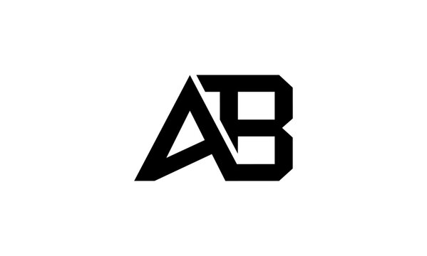 AB initial letter logo or AB monogram