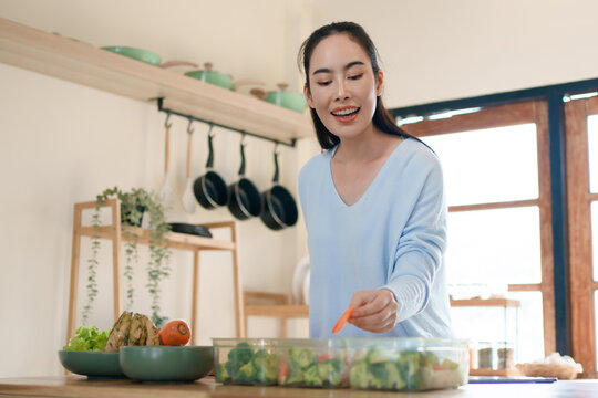 Healthy meal preparation with fresh vegetables for balanced diet and nutrition