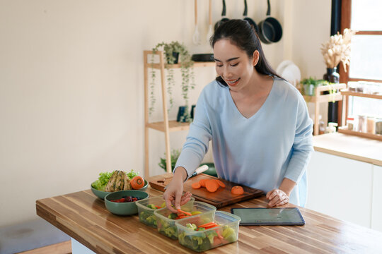 Healthy meal preparation with fresh vegetables for balanced diet and nutrition