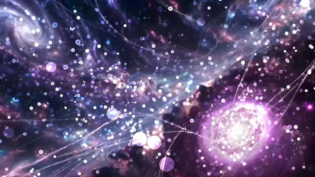 Abstract purple and blue outer space for cosmicthemed designs. Suitable for backgrounds, posters, and scifi concepts needing space visuals.