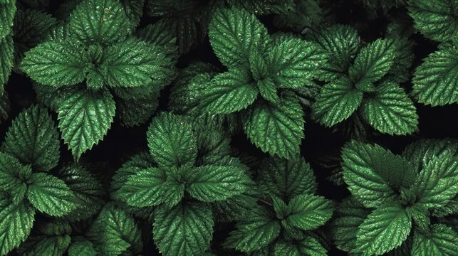 Dark rich green foliage fills the frame in a dense overhead view.