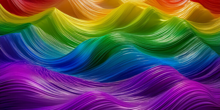 Regenbogenfarbige Wellen