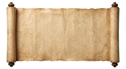 Antique blank parchment scroll with wooden rollers © shuphanida