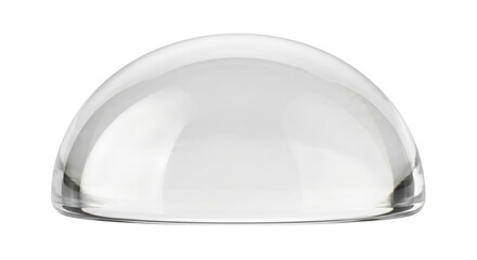 Empty transparent glass dome cloche covering on flat base © shuphanida