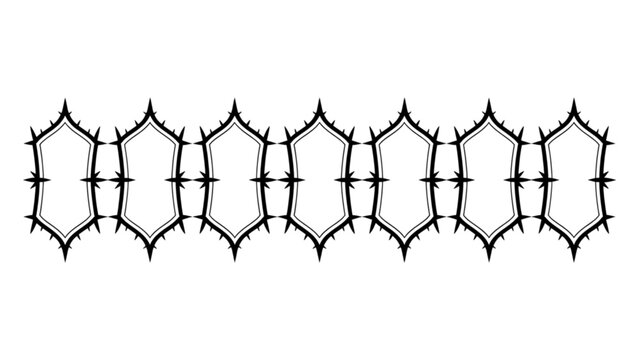 Chemical structure diagram of a polyaromatic hydrocarbon chain resembling graphene nanoribbon Vector