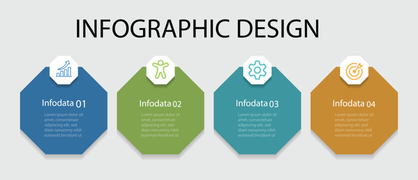Business process infographic template. Thin line design with numbers 4 options or steps.canbe  used for workflow layout, business presentation and banner information  . 