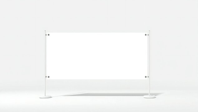 Minimalist white room divider