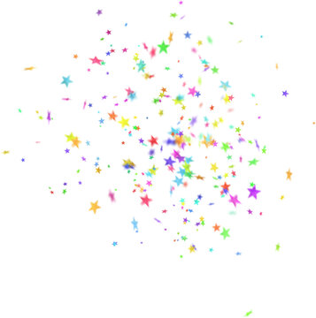 confetti on white background