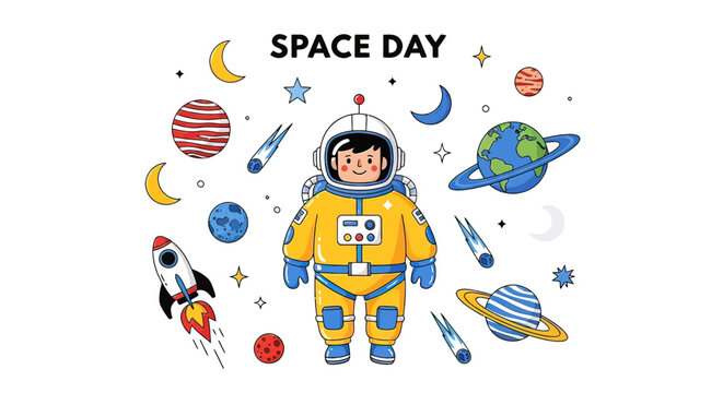 Astronaut in Yellow Space Suit.