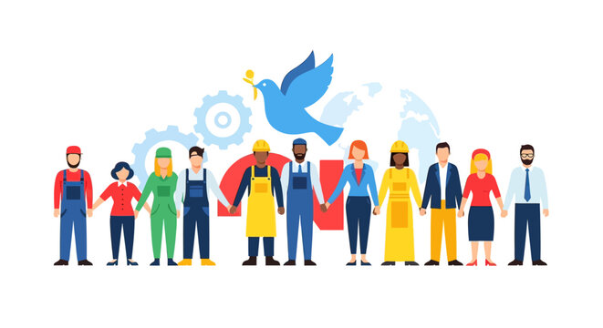 Diverse group of people standing together 2.