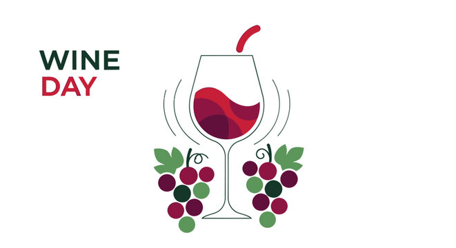 Red wine glass with grapes 1.