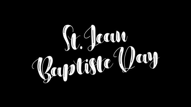 St. Jean baptiste day text animation. Perfect for social media posts or event promotions.